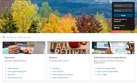 myVTax home page